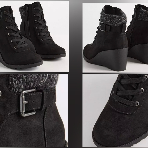 Wedge Bootie - Black Sz 6.5WW - Picture 7 of 7